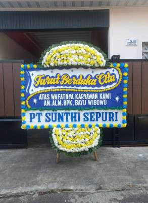 Papan Bunga Duka di Brontokusuman
